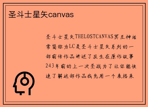 圣斗士星矢canvas